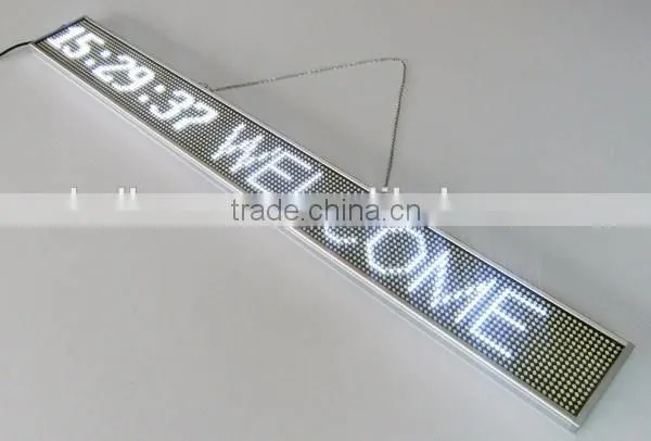 Most beautiful design silver color frame small running message text led display board