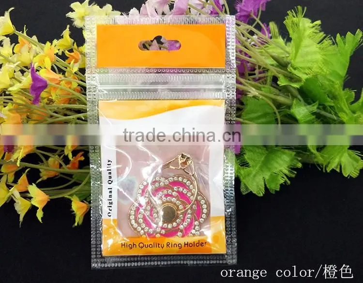 cheap plastic bag printing for the mobile ring laminated poly bag Red Orange printed zipper bag
