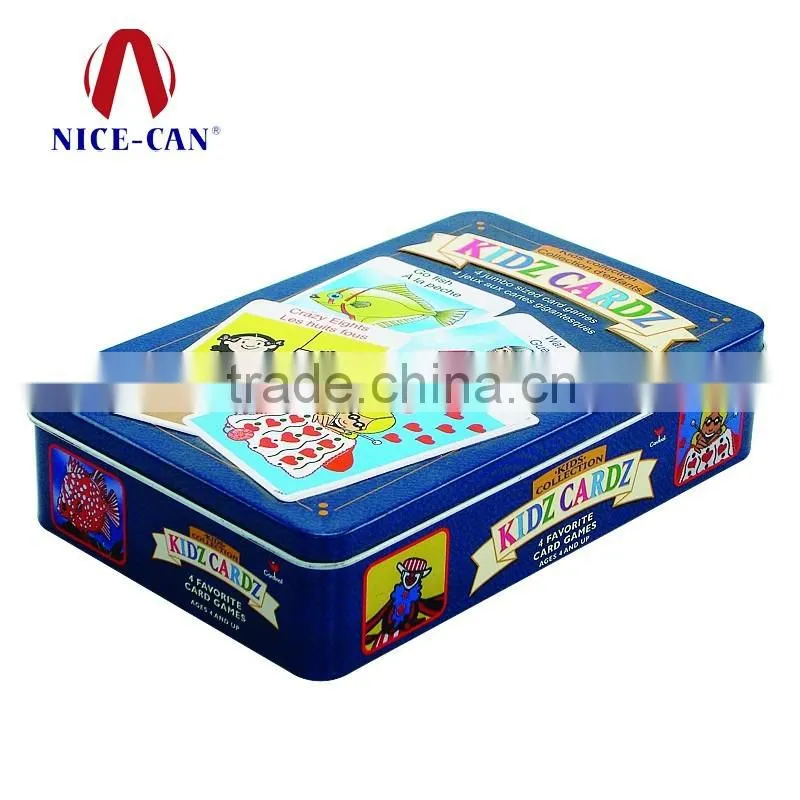 Poker cards storage tin box &rectangular gifts tin box play cards tin box