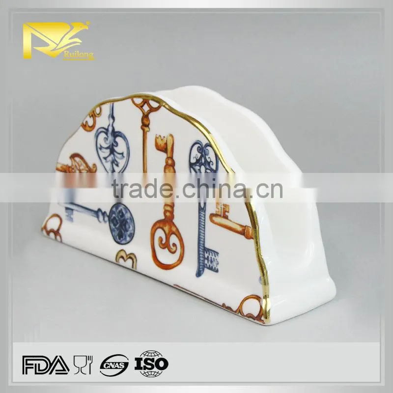 Tableware ceramic restaurant napkin holder, bar napkin holder, napkin holder wedding