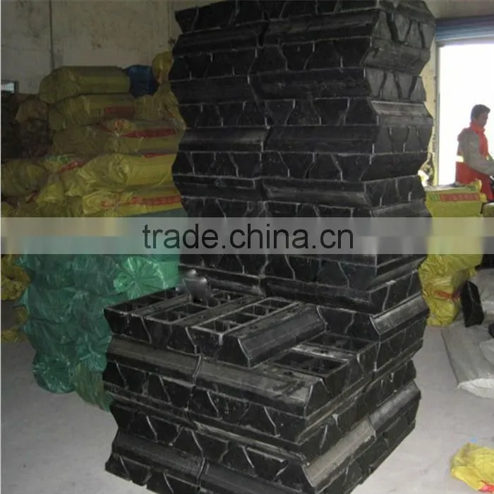 Durable STOP rubber trolley wheel stopper parking block