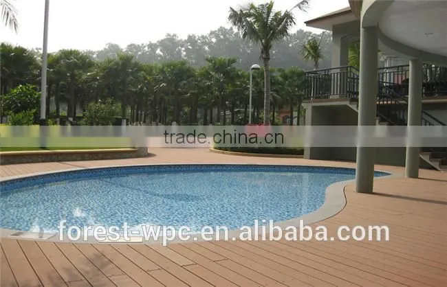 engineered wood flooring plastic timber composite decking outdoor use anti-slip deck tiles