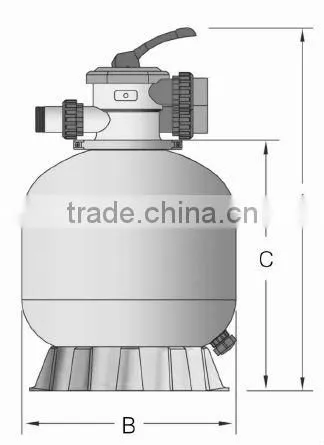 Six-Position Fiber Glass Top Mount Sand Filter