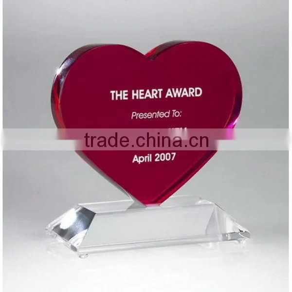Customized latest frost acrylic award with silk screen