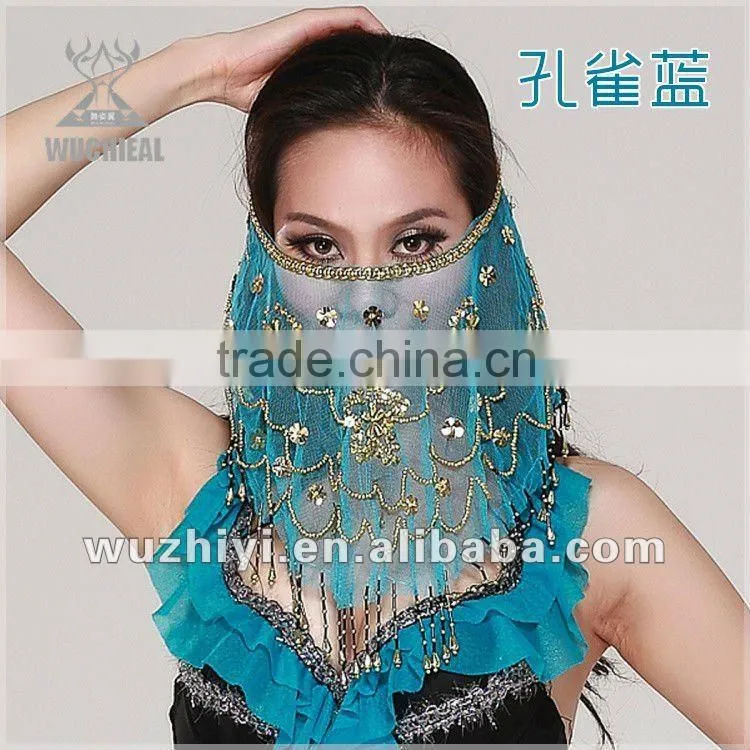 Plum flower veils belly dancing accessories bellydance shop dance wear Belly Dance face veils (MS001)