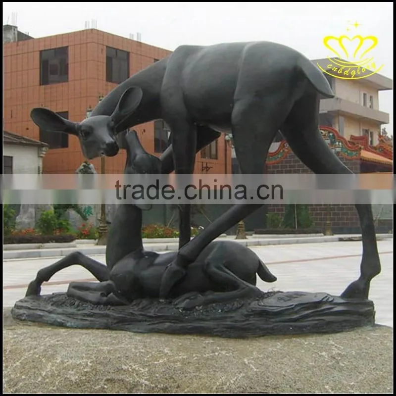 Outdoor landscape sculpture bronze deer sculpture all kinds of animal sculpture