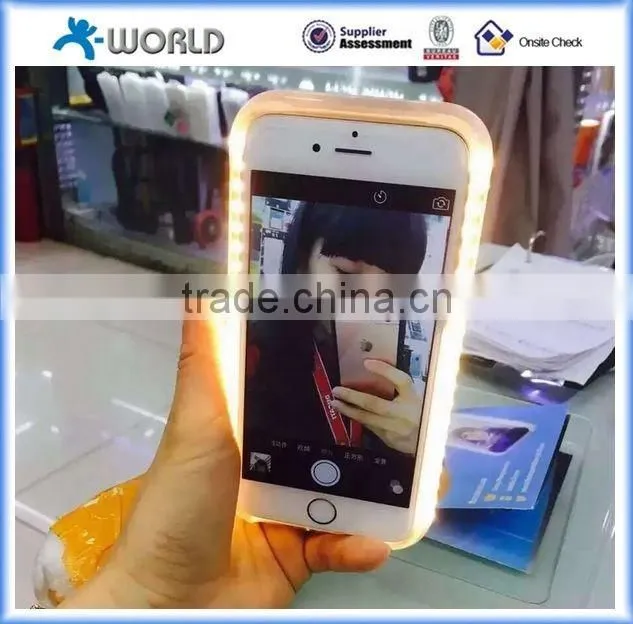 Light up your face while selfie! Selfie LED light up phone case for iphone 6