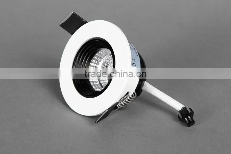 Recessed mini spot light 3w led downlight with black anti-glare inner ring