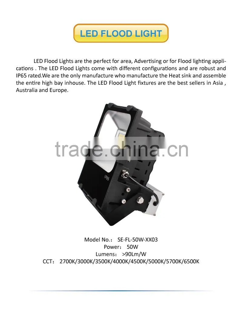CE ROHS Listed 50W LED Flood Light