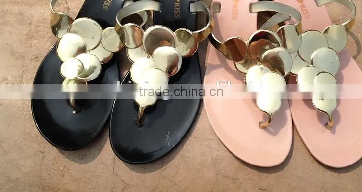 Woman sandals chain PVC acrylic style shoe accessories