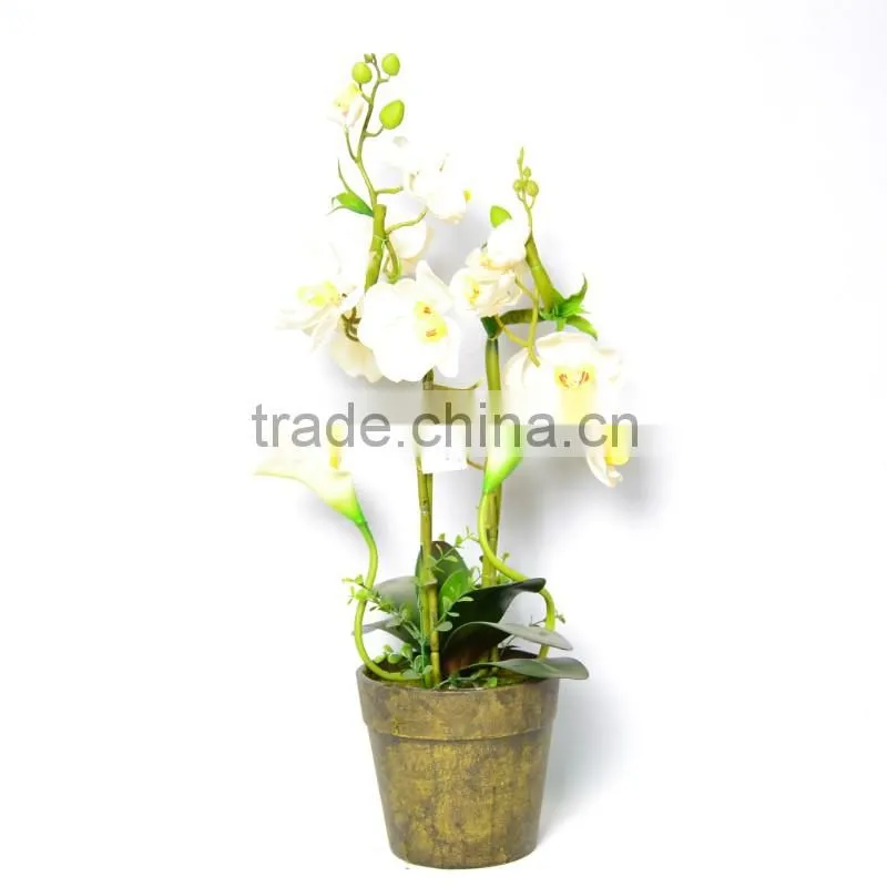 Morden fashion artificial Orchid in ceramic pot