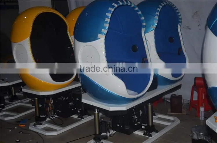 Top 2016 new products 9d vr Guangzhou amusement park games 4d 5d 9d cinema simulator 9d egg vr cinema 9d cinema simulator