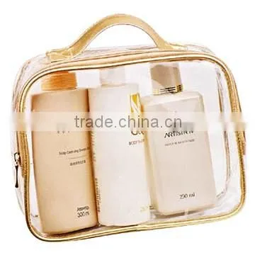 clear waterproof pvc cosmetic bag with low price