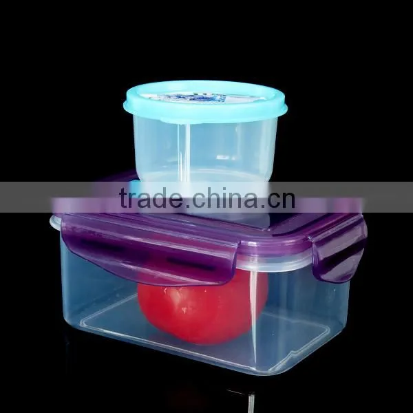 4 sides clip food plastic storage container, 100% leak-proof, hygienic and odourless