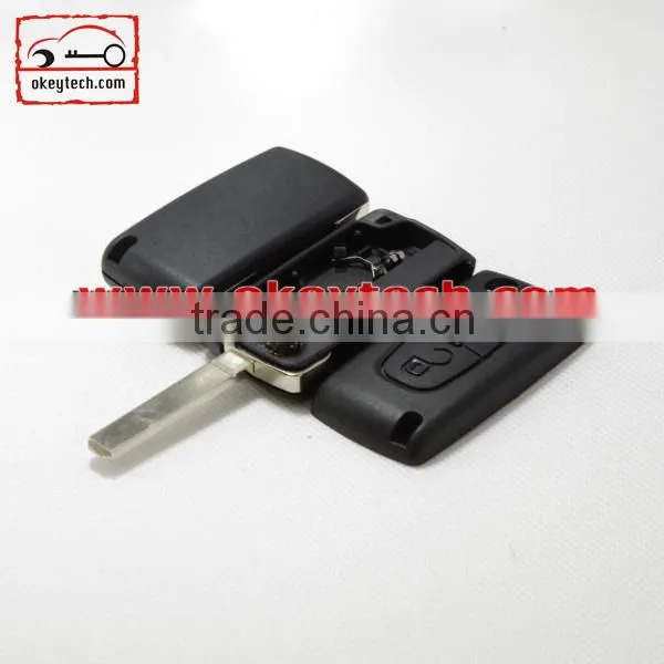 Okeytech blank key Peugeot 307 2 buttons remote key cover for key cover peugeot