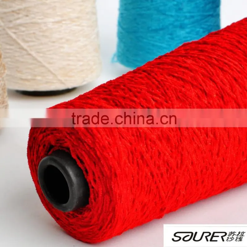 ployester colour chenille yarn for weaving
