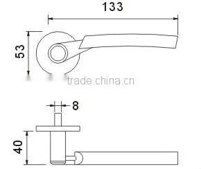 HS003 stainless steel solid casting door handle
