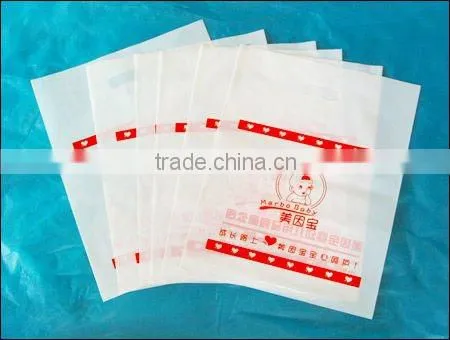 Best selling free sample hot design in Guangzhou plastic die cut carry bag