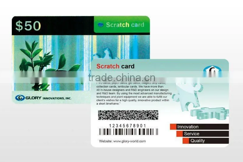 Prepaid Phone Card With Scratch Card Marking Machine