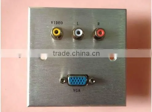 WALL PLATE VGA Female & audio video RJ45 Female netwok Face plate and wall socket