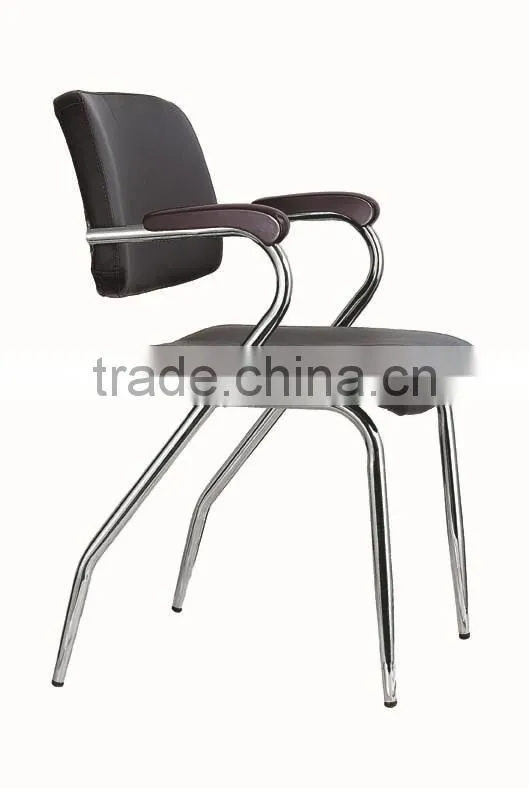 Simple oak wood metal stackable pvc chair AH-43