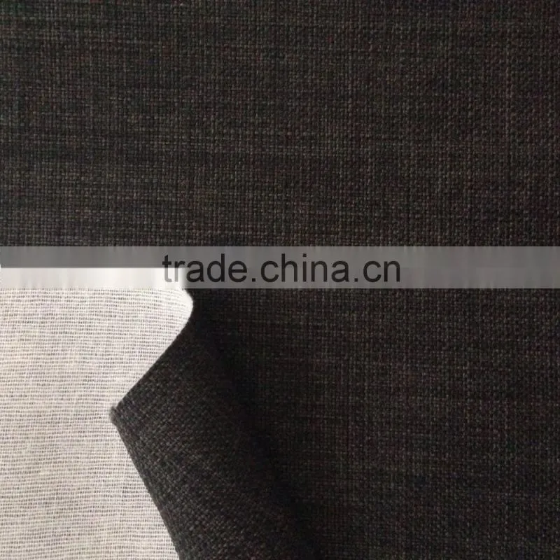 polyester cationic linen look like fabric