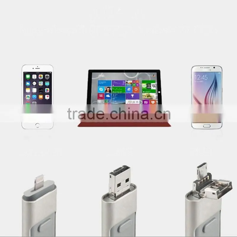 3in1 MicroDrive 64gb Mini Usb Metal Pen Drive OTG for USB Flash Drive