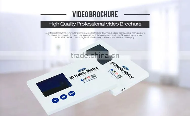 Hot selling digital lcd 2gb 4.3" video brochure