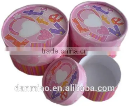 Pink paper tube with customized printing for tea/gift/food/cometic