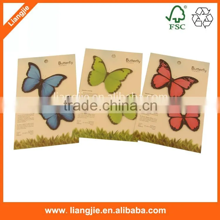 Butterfly sticky note,die-cut sticky memo notepad