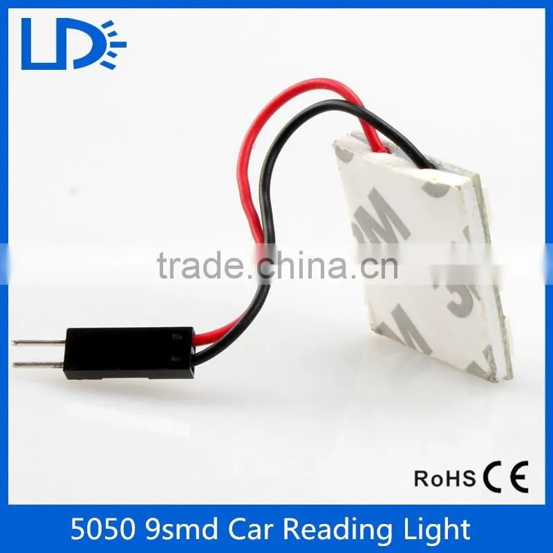 Big Promotion 5050 9SMD COB LED Panel Super White Car Auto Interior Reading Map Lamp Bulb Light Dome Top Light