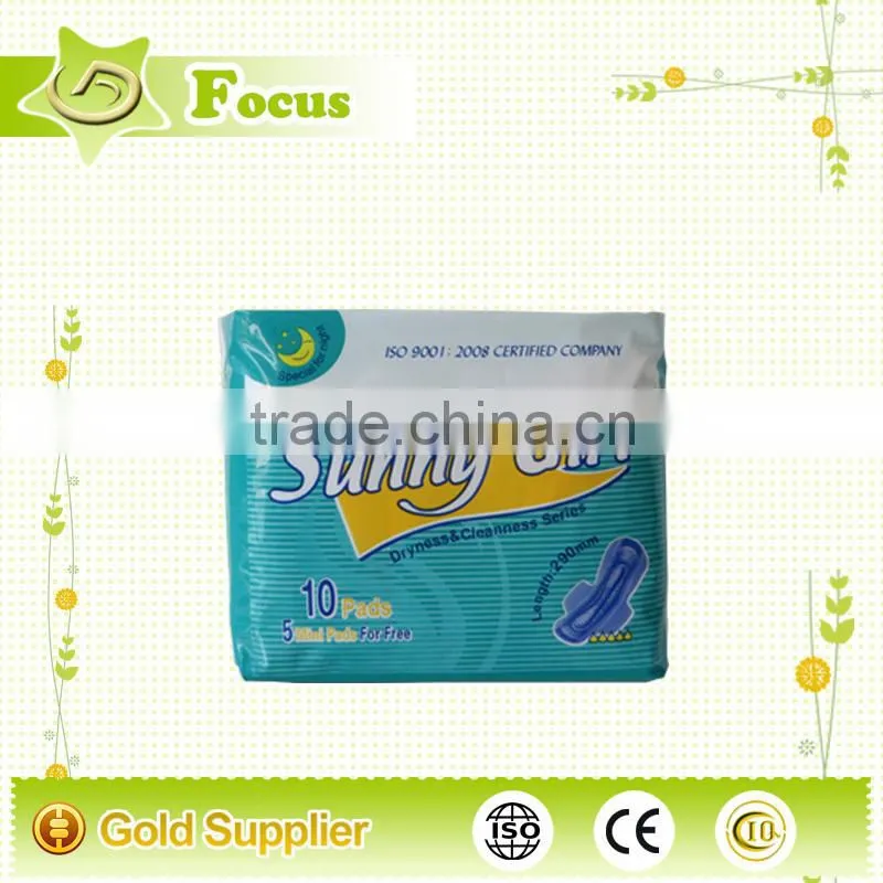 Sunny girl sanitary napkin, lady anion sanitary napkin, free sample of sanitary napkin