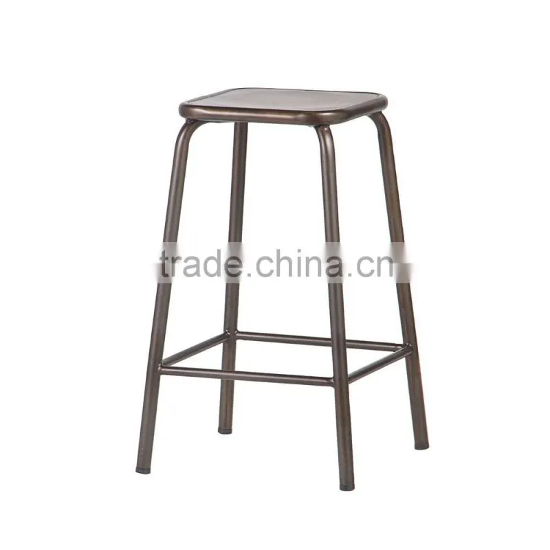 2016 Cheap simple design metal bar stool bases high chair furniture