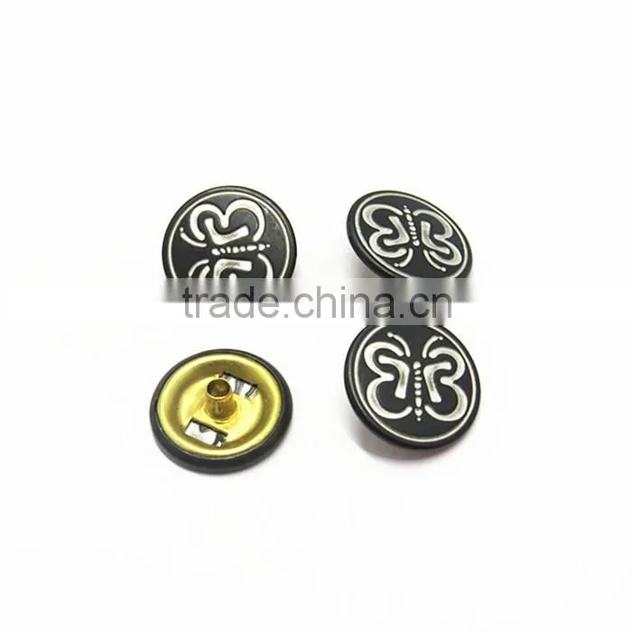 Custom 15mm Metal Snap Button For Babies Clothing