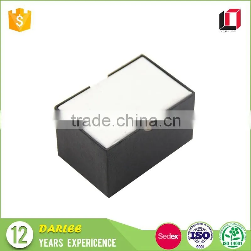 Hot sale high quality hot stamping custom paper black small gift box with lids