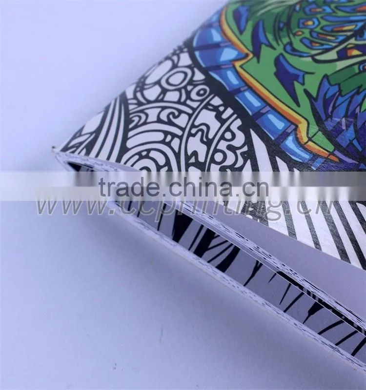 2015 Offset printed foldable adult coloring book