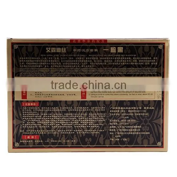 Private Label Men Hair black color shampoo/ Cream Form hair dye comb/Herbal Ingredient black hair shampoo
