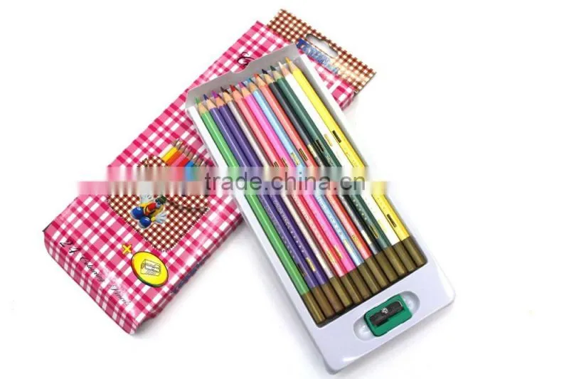Professional artist quality wooden coloring pencils set of 24color 36color