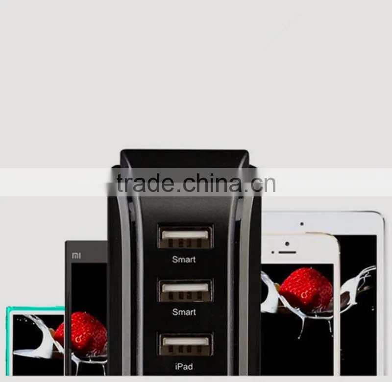 6Ports USB Power Adapter Wall Charger Portable Travel Charger