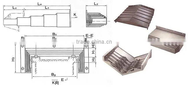 The Good Price Expansion steel Shield Armoured bellow for machine tool