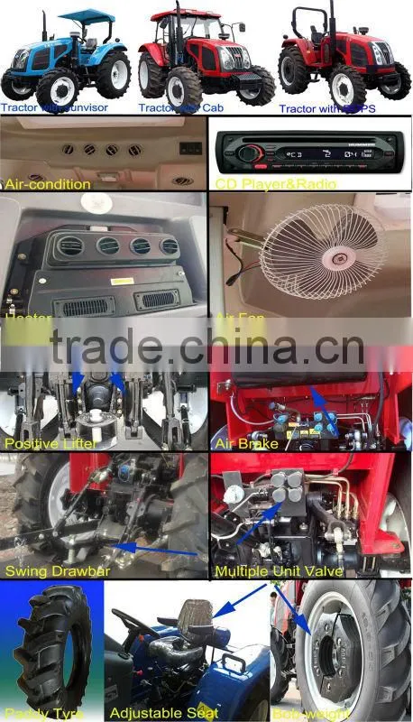 85hp agricultural tractor with sunshade