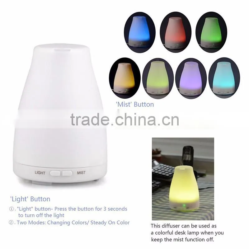 120ML home ultrasonic aroma diffuser portable usb essential oil mist humidifier diffuser diffuser with led light