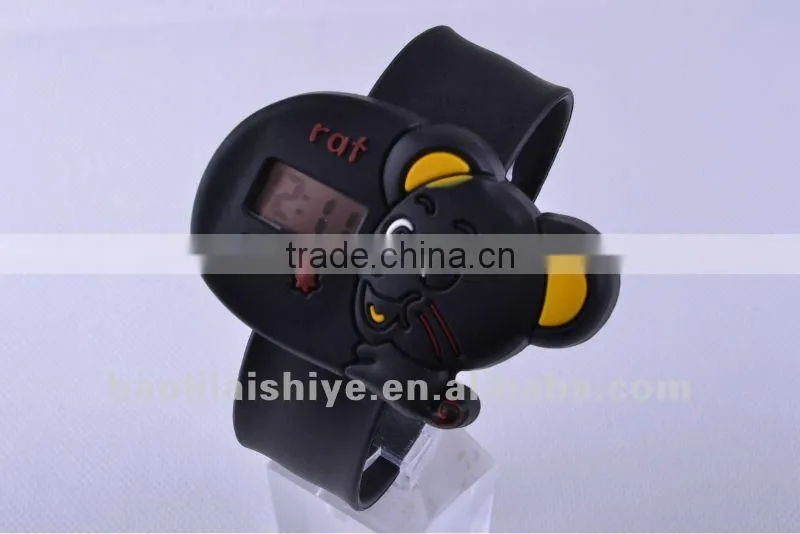 kids silicone slap digital watches