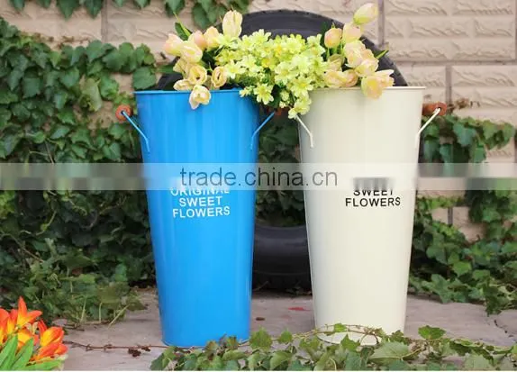guangxi display flower bucket home & garden metal hanging vases