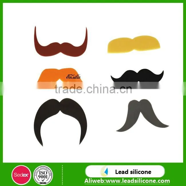 Moustache beard shape silicone charms wine glass bottle cup marker