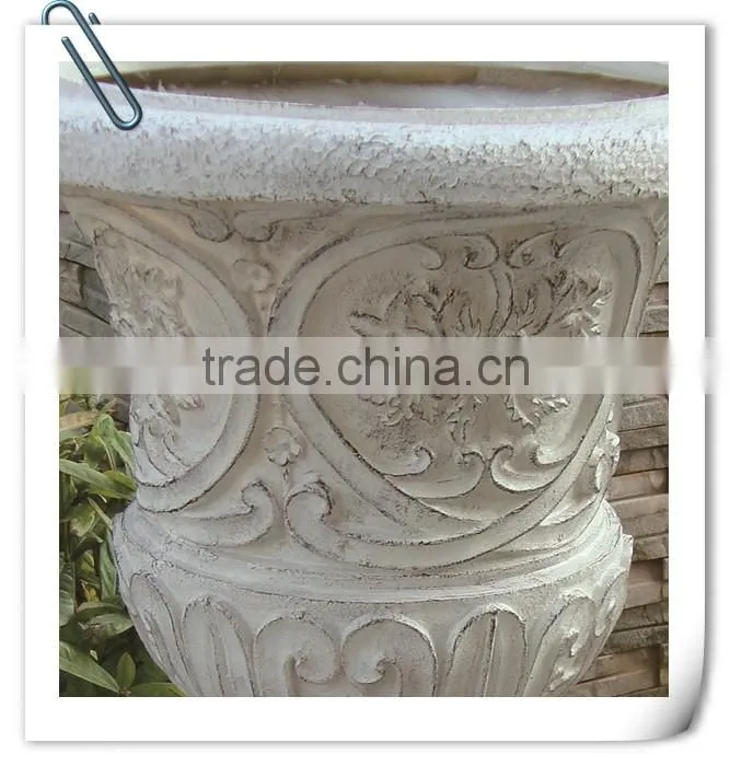 Fiberglass Popular Hot One White Classical Garden Flower Pot Molds