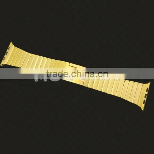 Stainless steel strap for watch gold plating band gold luxury accessories for apple watch