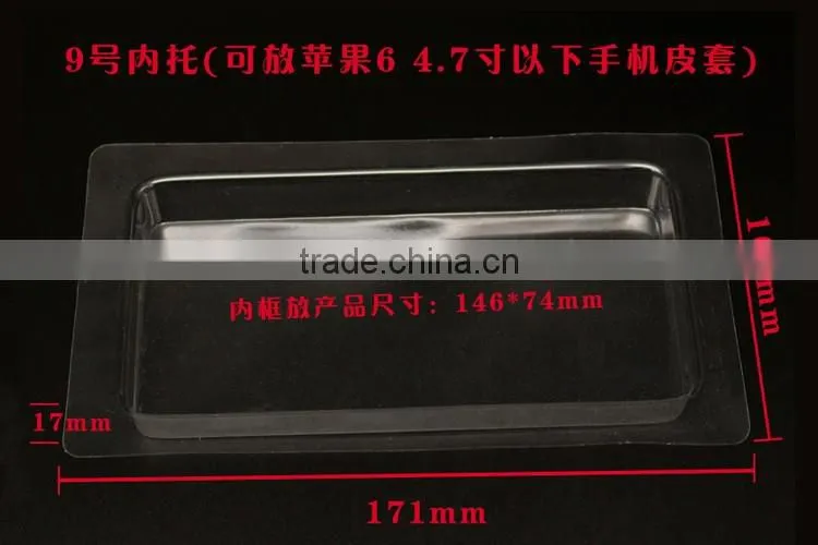 Black cardboard packaging box,Spot PVC window paper packaging for phone case