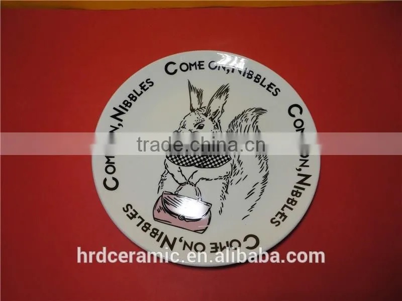 Wholesale hotel event restaurant white round custom cheap ceramic plates