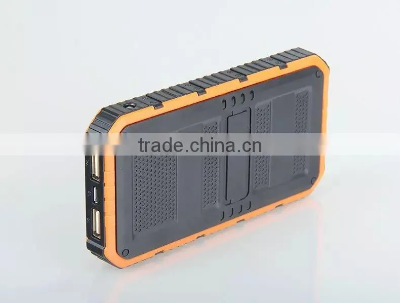 high capacity dual USB 20000mah universal solar power bank for smart phone